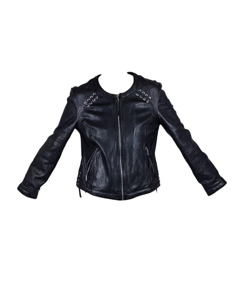 Lederjacke Flex in Schwarz